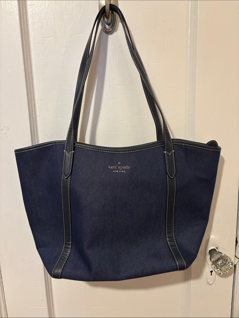 kate spade navy Denim tote